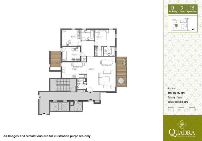 Apartment 15 (4 rooms)