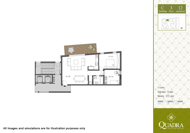 Apartment 12  (3 rooms)