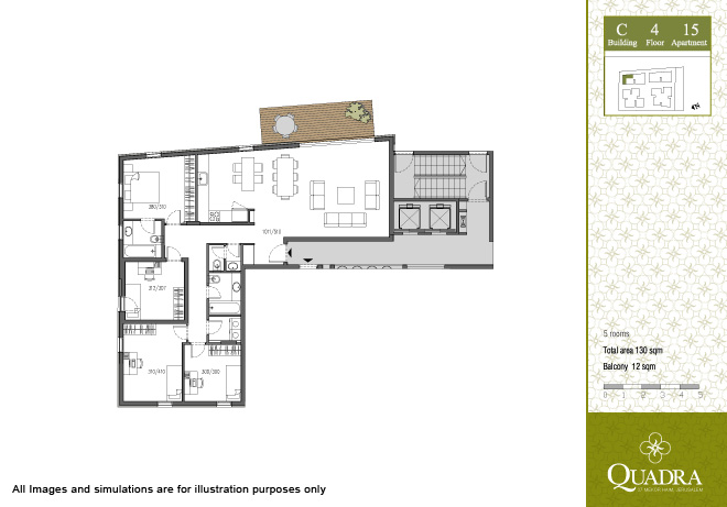 Apartment 15 (5 rooms)