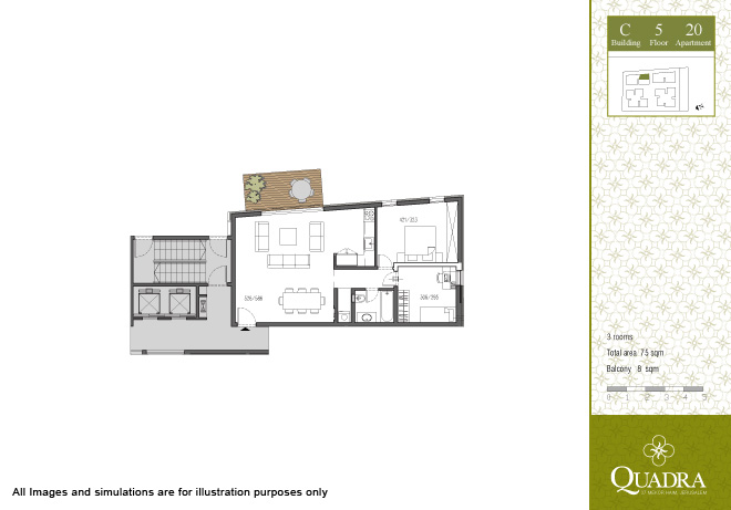 Apartment 20  (3 rooms)